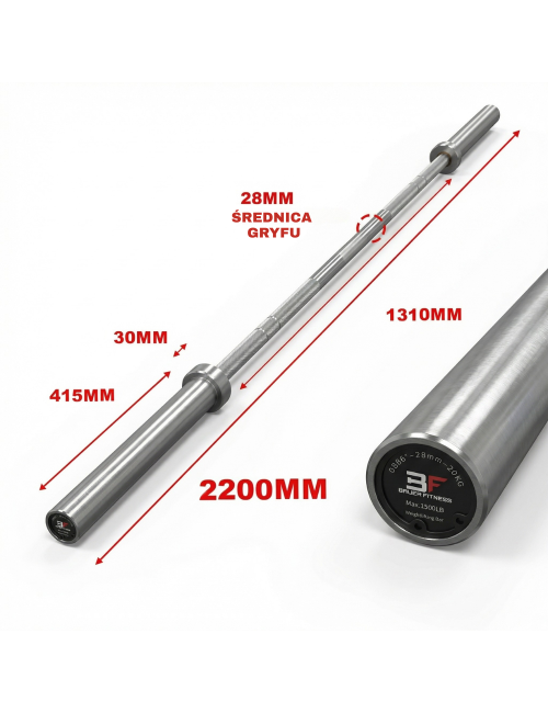 Gryf olimpijski chromowany AC-116