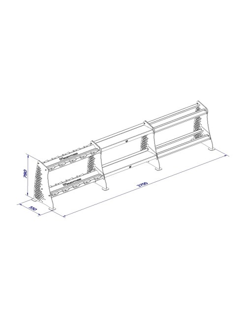 Stojak na hantle stałe Bauer Fitness modułowy 15 par AC-1742